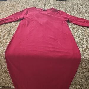 Zara Elegant Red Long Sleeve Dress